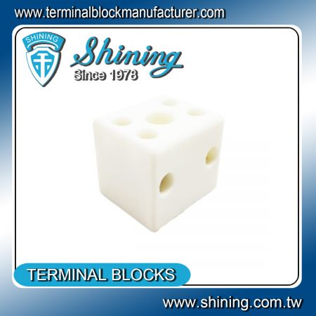 TC-6152A Panel Mounted 600V 15A 2Poles Ceramic Terminal Block