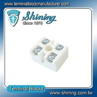 TC-6152B Panel Mounted 600V 15A 2Poles Ceramic Terminal Block