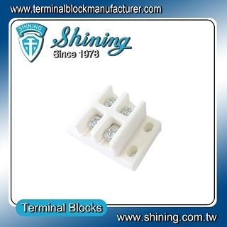 Panel TC-6152C Dipasang Blok Terminal Keramik 600V 15 A 2 Tiang
