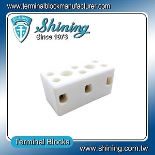 TC-6303A Panel Mounted 600V 30A 3Poles Ceramic Terminal Block - TC-6303A Panel Mounted 600 V 30 A 3Poles Ceramic Terminal Block