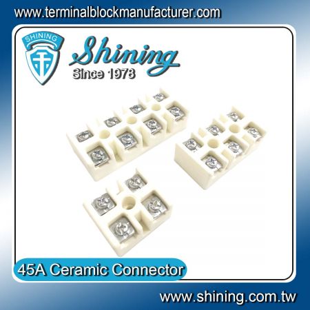 TC-645XB Ceramic Terminal Block - High Temperature Ceramic (Porcelain)(600v,45A,2~4Pole)