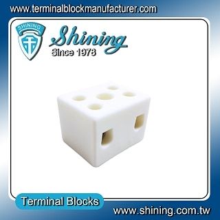 TC-6502A Panel Mounted 600V 50A 2Poles Ceramic Terminal Block - TC-6502A Panel Mounted 600 V 50 A 2Poles Ceramic Terminal Block