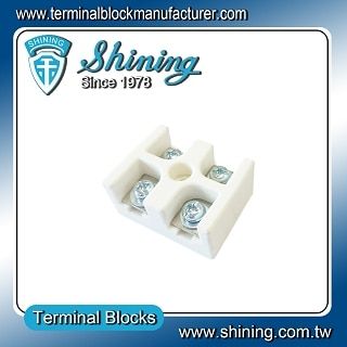 Panelový keramický terminálový blok TC-6602B 600V 60A 2Póly - Panelový montážny keramický terminálový blok TC-6602B 600 V 60 A 2 póly