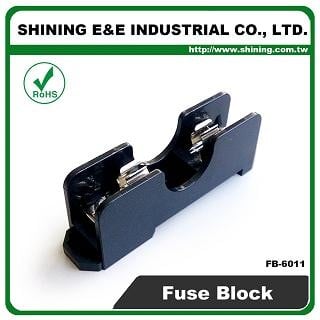 FB-6011 Untuk Fuse Din Rail 6x30mm Dipasang 600V 15A 1 Pin Kotak Fuse
