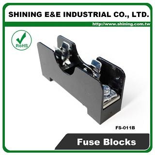 FS-011B Untuk Fuse Din Rail 6x30mm Dipasang 600V 10A 1 Way Fuse Block