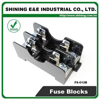 FS-012B For 6x30mm Fuse Din Rail Mounted 600V 10A 2 Way Fuse Block - FS-012B 600V 10A 2 Way Midget Fuse Block