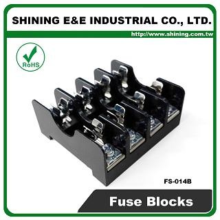 FS-014B For 6x30mm Fuse Din Rail Mounted 600V 10A 4 Way Fuse Block - FS-014B 600V 10A 4 Way Midget Fuse Block
