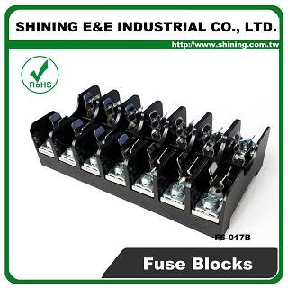 FS-017B Cho Ống chống cháy 6x30mm được gắn trên thanh ray DIN 600V 10A 7 đường Fuse Block