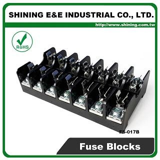 FS-017B For 6x30mm Fuse Din Rail Mounted 600V 10A 7 Way Fuse Block - FS-017B 600V 10A 7 Way Midget Fuse Block