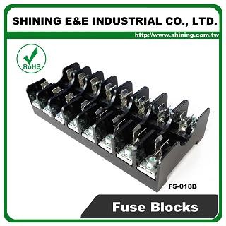 FS-018B For 6x30mm Fuse Din Rail Mounted 600V 10A 8 Way Fuse Block - FS-018B 600V 10A 8 Way Midget Fuse Block