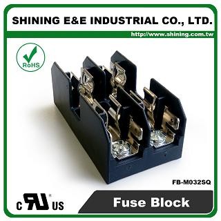 FB-M032SQ For 10x38mm Fuse 600V 30 Amp 2 Position Midget Fuse Block - FB-M032SQ 600V 30 Amp 2 Position Midget Fuse Block