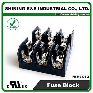 FB-M033SQ For 10x38mm Fuse 600V 30 Amp 3 Position Midget Fuse Block