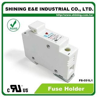 FS-031L1 Din Rail monteret 10x38 RT18-32 patron 110V 32A 1 Pole sikringsholder - FS-031L1 10x38 RT18-32 600V 32A 1 Pole Fuse Holder