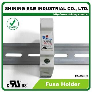 FS-031L2 ช่องราง Din Rail ติดตั้ง 10x38 RT18-32 หัวเซรามิก 380V 32A 1 ขั้ว - FS-031L2 10x38 RT18-32 600V 32A 1 Pole Fuse Holder