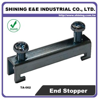 Suporte de extremidade em aço TA-002 para trilho de montagem DIN de 35mm - Suporte de extremidade em aço TA-002 de 35mm