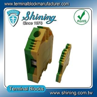 TF-G2.5 Euro Type 2.5mm Ground Earthing Terminal Strip - TF-G2.5 Rail Mounted 2.5mm Grounding Terinal Block
