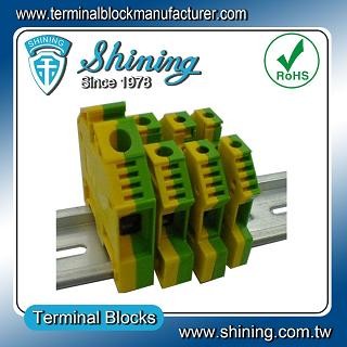 TF-G35 Euro Type 35mm Ground Earthing Terminal Strip - TF-G35 Rail Mounted 35mm Grounding Terinal Block
