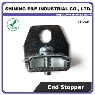Soporte final de acero TS-0021 para riel de montaje DIN de 25 mm