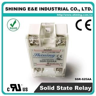 SSR-S25AA AC ke AC 25A 280VAC Solid State Relay Fase Tunggal