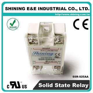 SSR-S25AA AC ke AC 25A 280VAC Solid State Relay Fasa Tunggal
