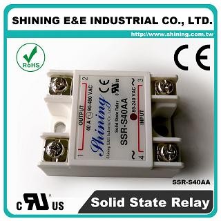 SSR-S40AA AC til AC 40A 280VAC Enkeltfaset Solid State Relay