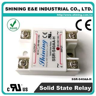 SSR-S40AA-H AC til AC 40A 480VAC Enkeltfaset Solid State Relay