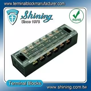 TB-1506 Panel Mounted Fixed Barrier 15A 6 Pole Terminal Block - TB-1506 Fixed Barrier Terminal Blocks