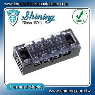 TB-2504 Panel Mounted Fixed Barrier 25A 4 Pole Terminal Block