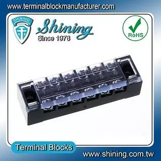 TB-2506 Panel Mounted Fixed Barrier 25A 6 Pole Terminal Block - TB-2506 Fixed Barrier Terminal Blocks