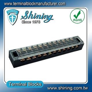 TB-2512L Panel Mounted Fixed Barrier 25A 12 Pole Terminal Block - TB-2512L Fixed Barrier Terminal Blocks