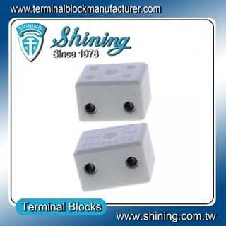 TC-152-A 15A 2 Pole Ceramic Terminal Blocks