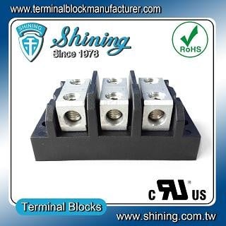 TGP-050-03BHH 600V 50A 3 Way Power Splicer Terminal Block - TGP-050-03BHH Power Splicer Terminal Block