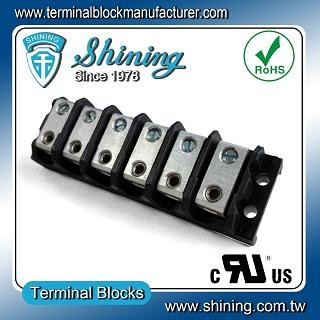 TGP-050-06BHS 600V 50A 6 Way Power Splicer Terminal Block - TGP-050-06BHS Power Splicer Terminal Block