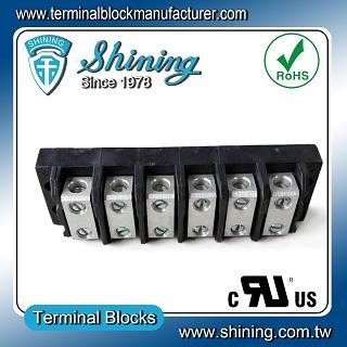 TGP-050-06BSS 600V 50A 6 Way Power Splicer Terminal Block - TGP-050-06BSS Power Splicer Terminal Block