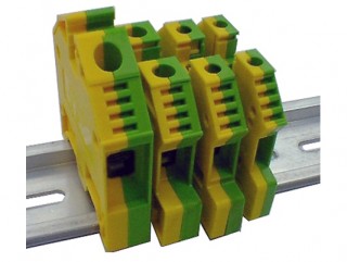 軌道式歐規接地端子台 (TF-G2.5) - Din Rail Feed Through Ground Terminal Blocks (TF-G2.5)