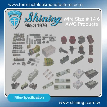 Produk # 14-6 AWG - # 14-6 Blok Terminal AWG|Relai Solid State|Pemegang Sekering|Insulator -Shining E&E