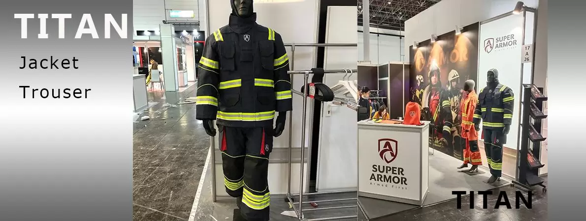 Équipement de lutte contre l'incendie avancé avec technologie PBO - Costume de lutte contre l'incendie Titan EN469 de niveau 2, coque extérieure en ripstop, haute résistance à la déchirure Équipement de lutte contre l'incendie avancé avec technologie PBO - Costume de lutte contre l'incendie Titan EN469 de niveau 2, coque extérieure en ripstop, haute résistance à la déchirure