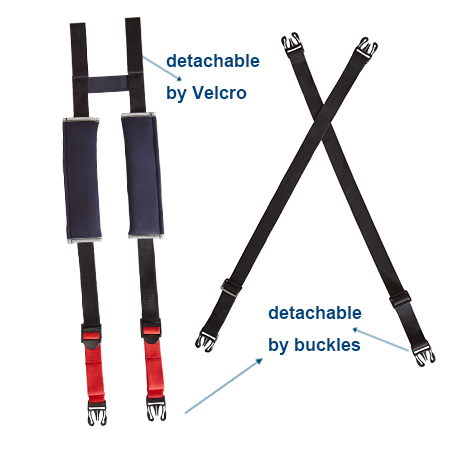 Suspender tahan api boleh ditanggalkan dengan velcro atau gesper