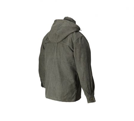 welding jacket with hood pan oxidized fiber blended to offer great flame resistance