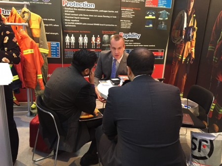 INTERSCHUTZ 2015 Sales team discussing with customers