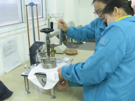 pruebas internas - penetración de agua en la tela