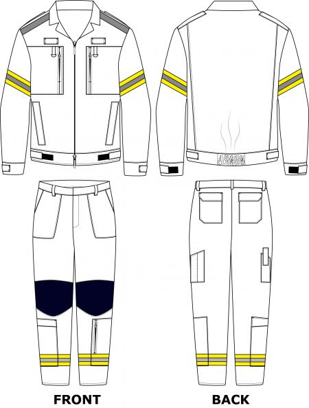 made of inherently fire resistant materials comply to EN11612 EN15384 EN469