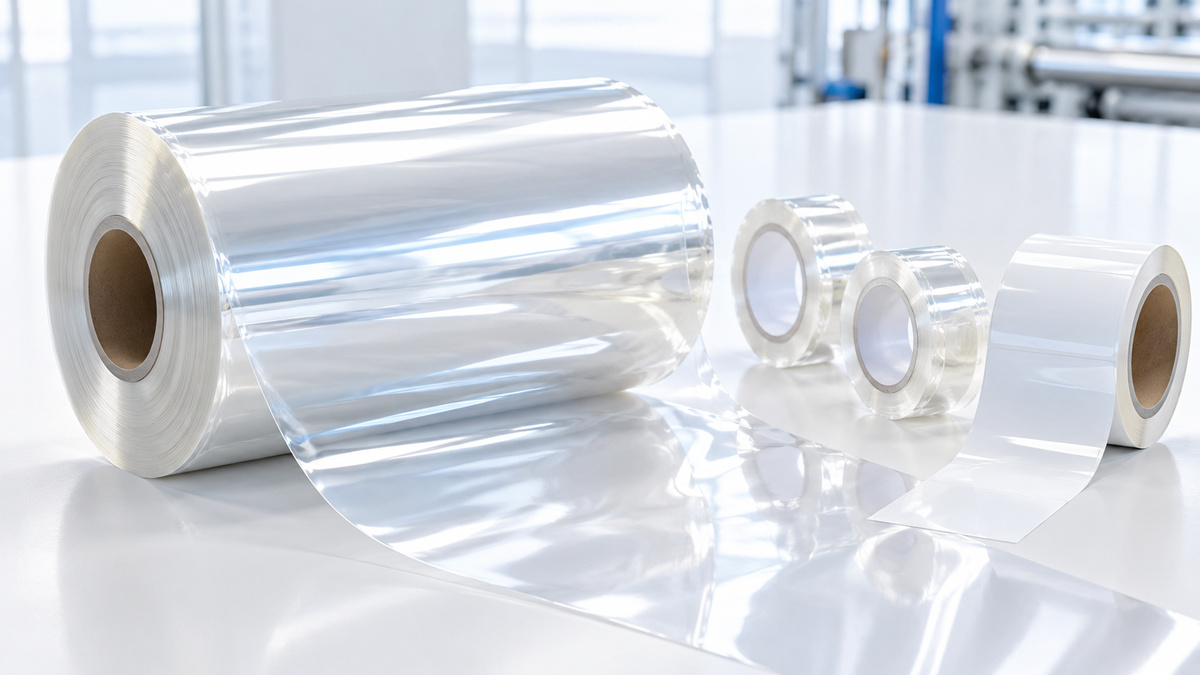 Film Gloss Co-Extruded Polyvera untuk aplikasi label dan tape serta bahan film