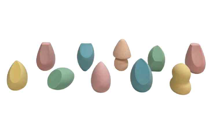 Makeup Sponge made of SBR non-latex, non-absorbent, wet/dry use, durable and easy to clean.
