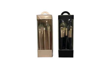 7-Piece Portable Gift Brush Set - 7-piece portable set: 100% vegan, soft nylon bristles for sensitive skin, paired with lightweight birch wood handles.