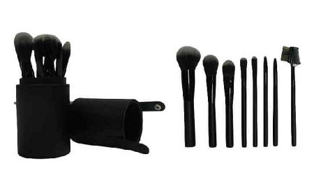 8-Piece Professional Makeup Brush Set with PU Brush Holder - Eight core brushes favored by artists, crafted with premium professional bristles and refined workmanship.