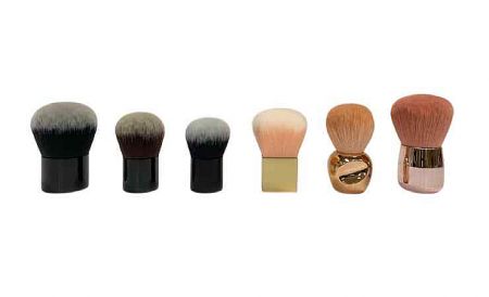 Aluminum-Handle Powder Puff Brush - Aluminum-handle powder brush: next-generation ultra-soft PBT synthetic fibers with exceptionally fine strands.
