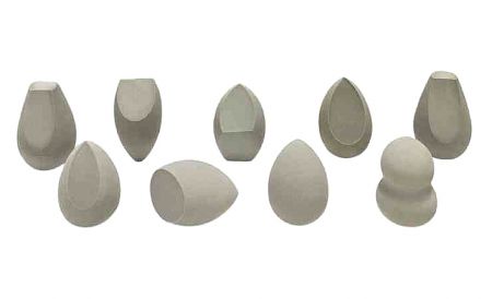 Charcoal Makeup Sponge - Charcoal sponge: SBR non-latex, infused with charcoal for oil absorption, antibacterial benefits, and seamless finish.