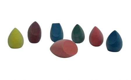 Flocked Makeup Sponge - Flocked sponge: SBR latex with flocking creates a velvet surface for enhanced pickup, high coverage, and a natural finish.
