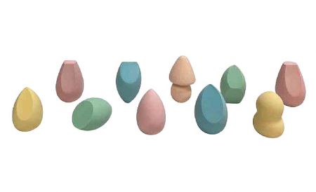 Macaron Makeup Sponge - Macaron sponge: fragrance-free SBR latex offers fine texture, excellent elasticity; use wet/dry for seamless finish.